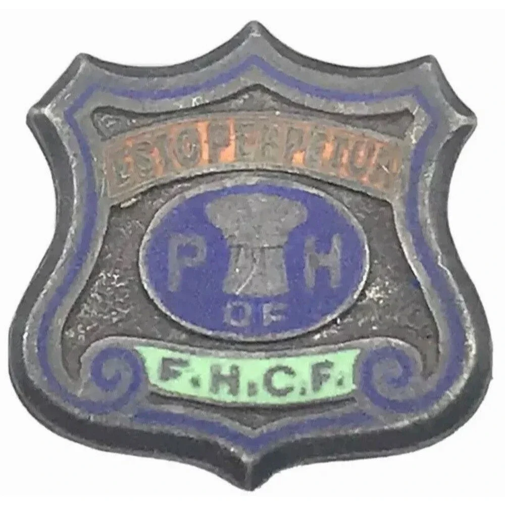 FHCF Vintage Pin Badge Screw Back Vintage Patron Of Husbandry
